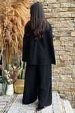 Pure Cotton Santos Keyhole Drape Back Top Black